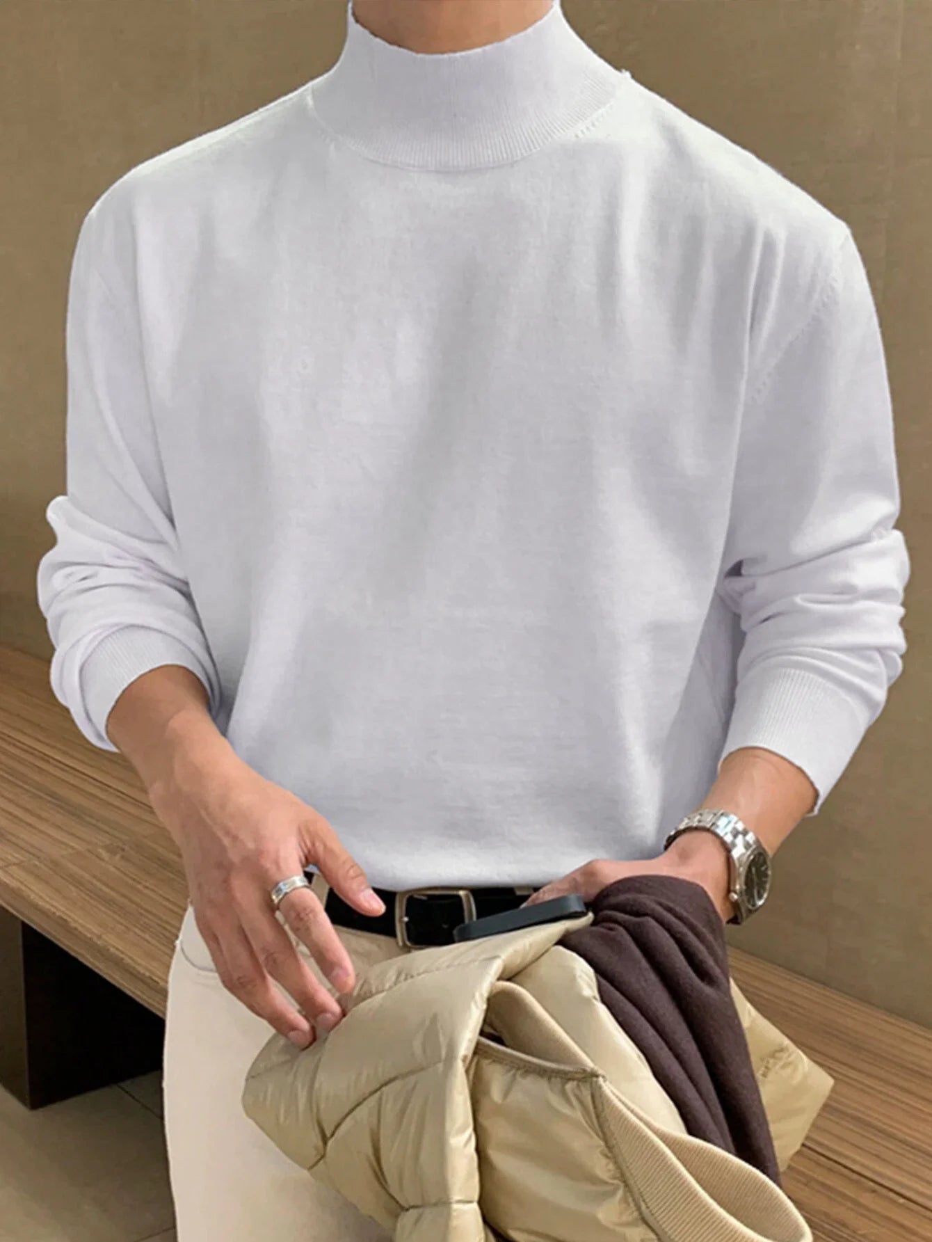 Stefansson Mock Neck Sweater